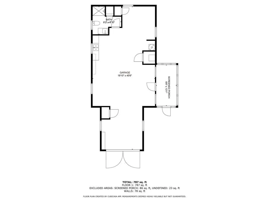 Separate garage floor plan
