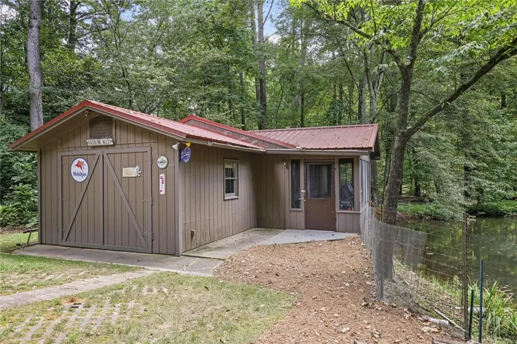 Exterior of additional garage