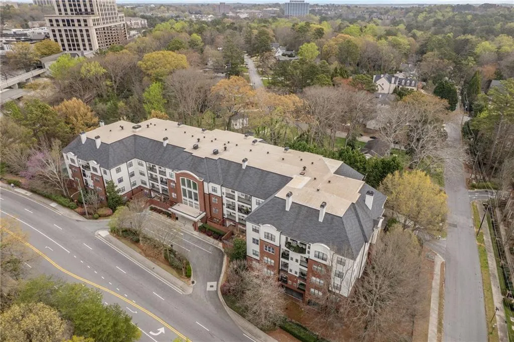 Aerial view of apartment complex