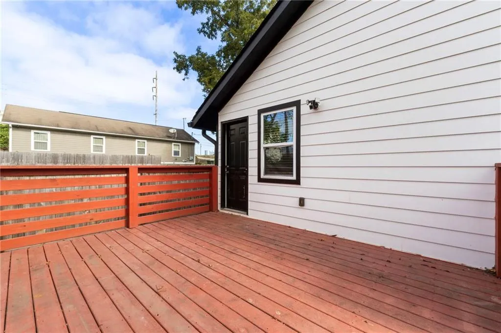 View of wooden terrace