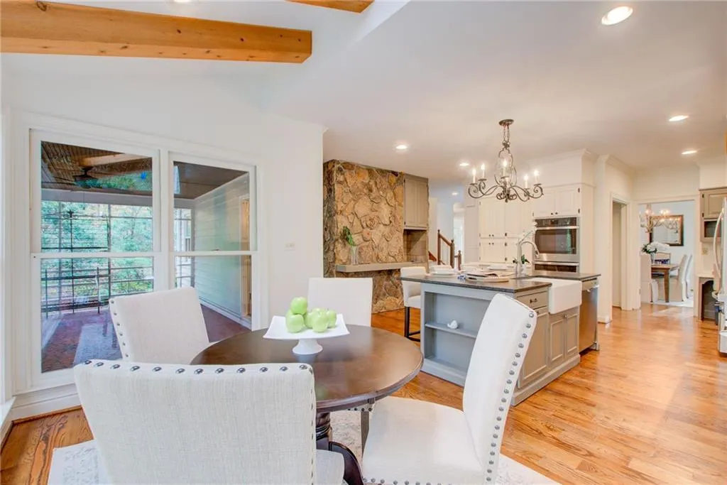Eat in breakfast area with a wonderful screened in porch.
