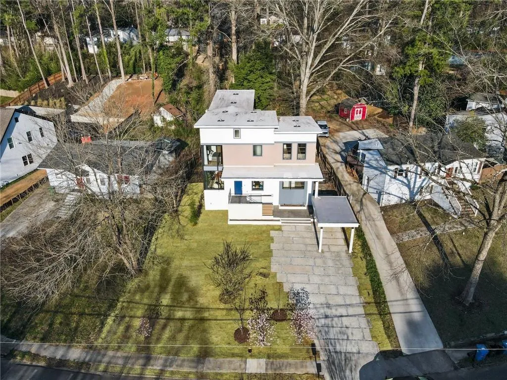 View from above of property