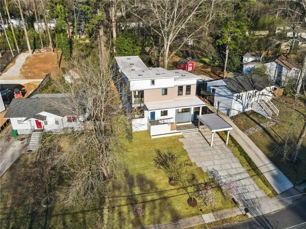 View from above of property