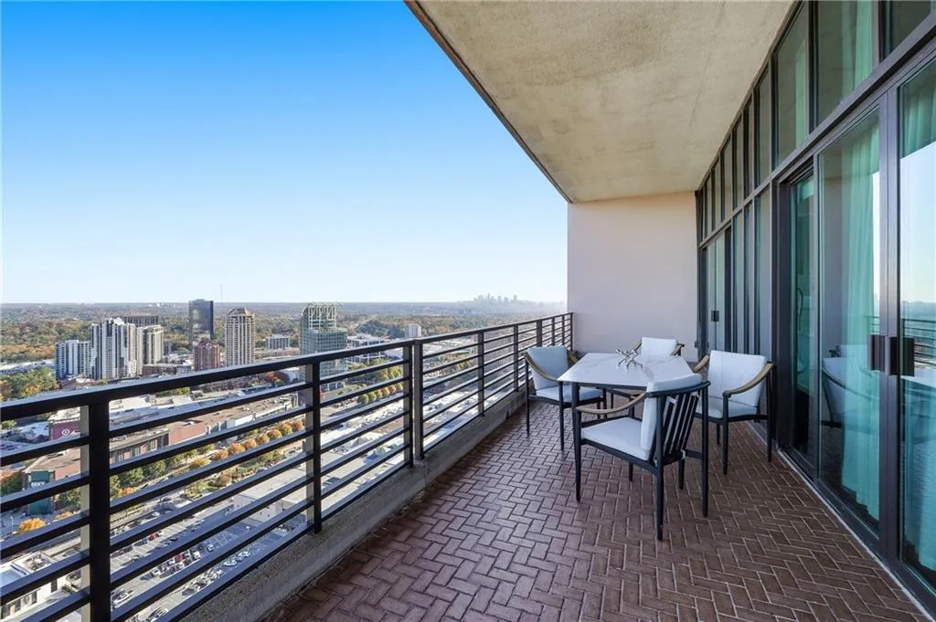 Spacious outdoor terrace off the penthouse, offering unobstructed skyline vistas and seamless indoor-outdoor flow.