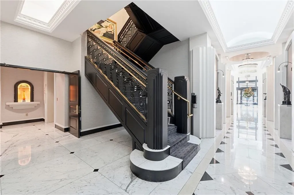 Stairs to the Mezzanine and the guest suites.