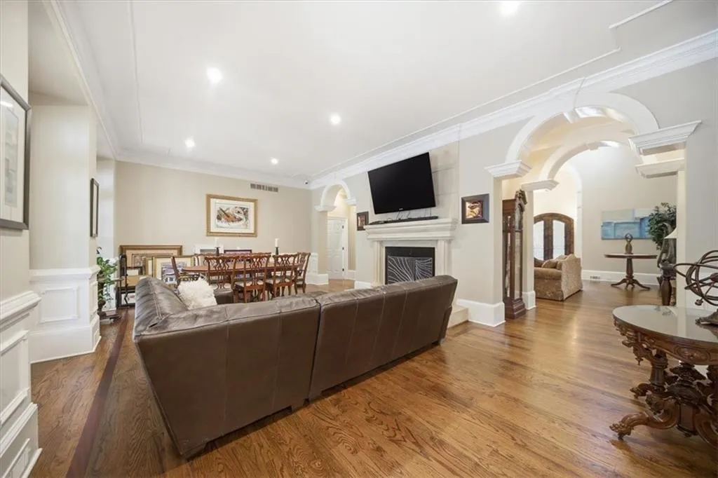 View of the Family Room from the Kitchen.