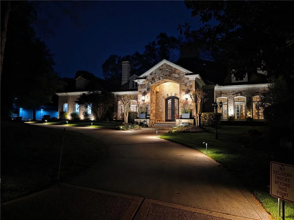 Property at night.