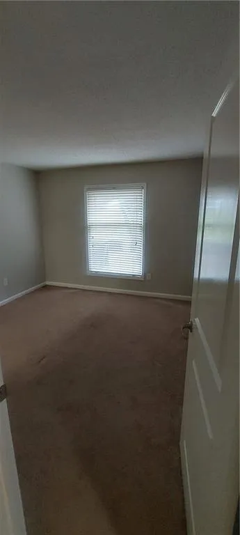 Carpeted empty room with baseboards
