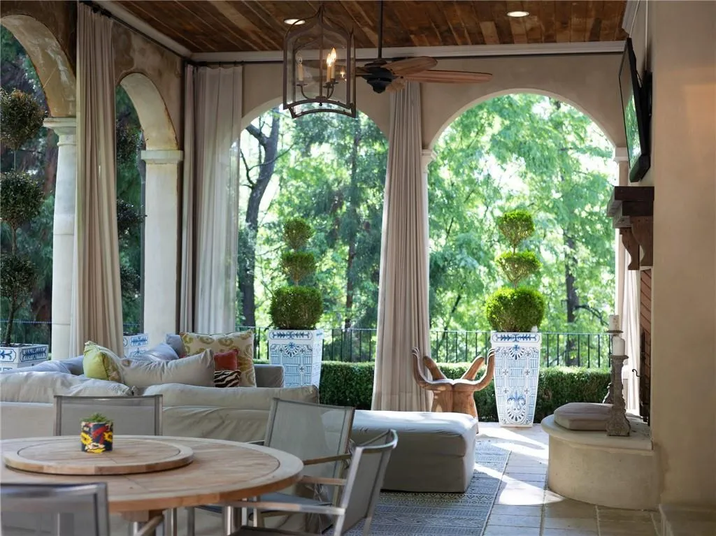 View of poolside loggia