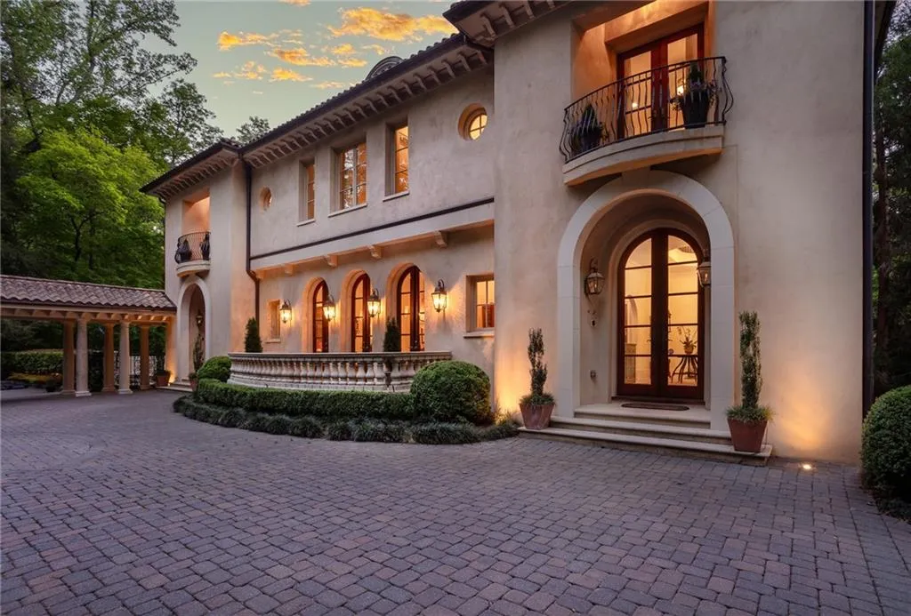 Beautiful estate at dusk