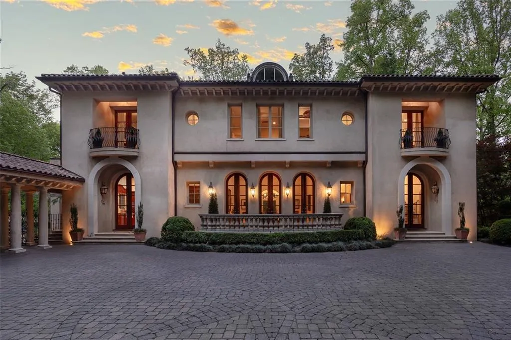 Beautiful estate at dusk