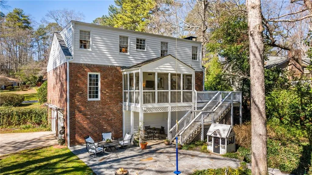 Fabulous slate stone patio and covered porch