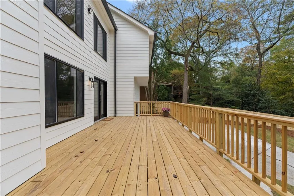 View of wooden terrace