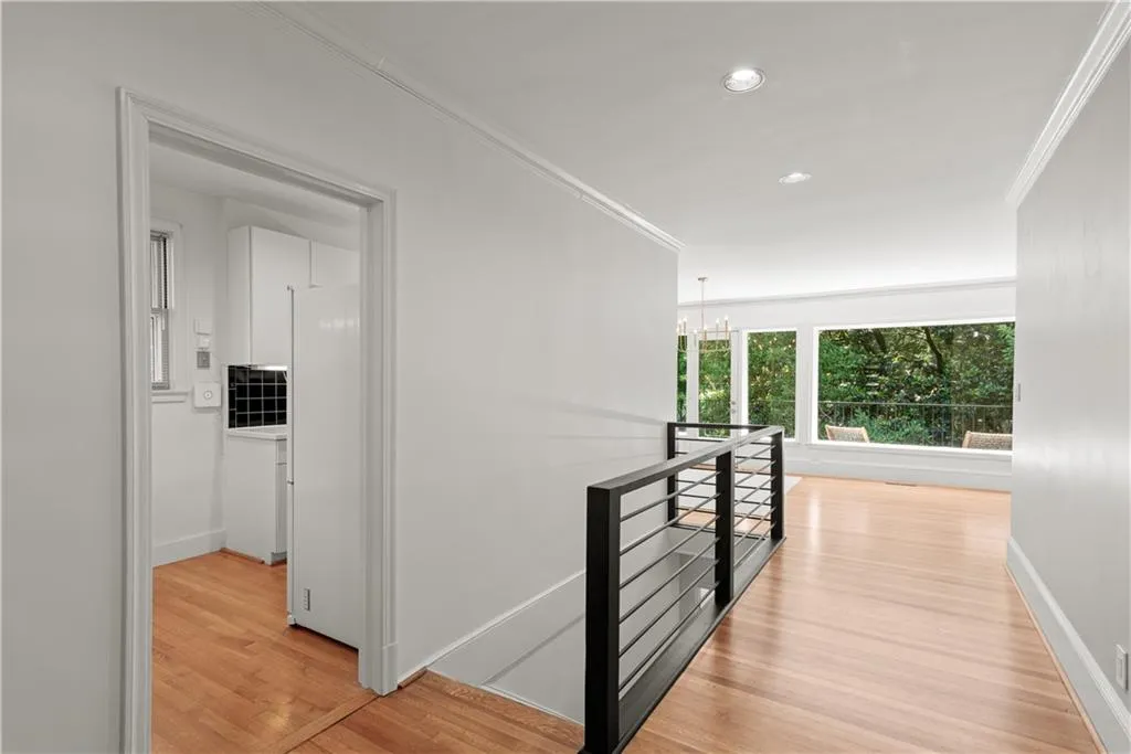Staircase to terrace level.