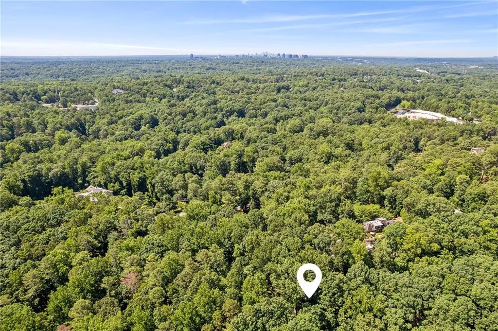 Drone views looking southbound toward Atlanta