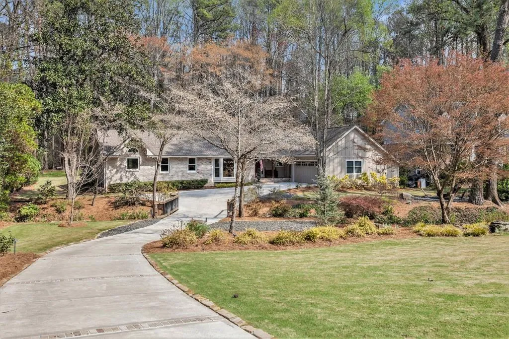 Beautiful brick lined driveway