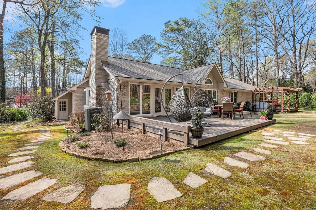 Stepping stones throughout the yard.
