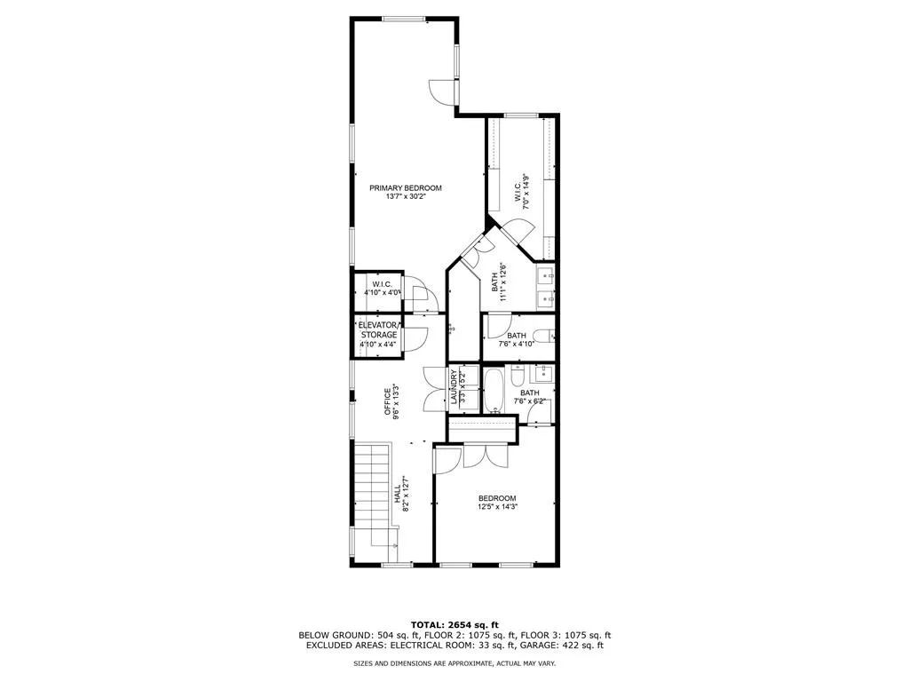 Upper Level Floor Plan.