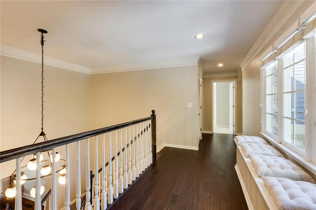 Upstairs Landing with Built-In Bench with Storage