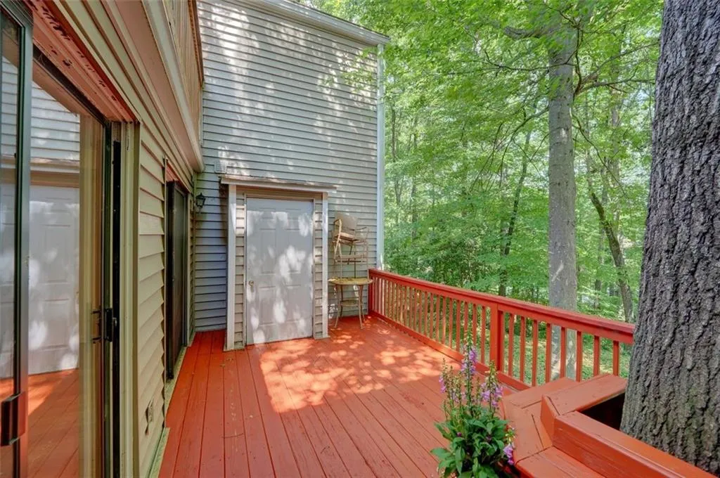 Deck with storage closet