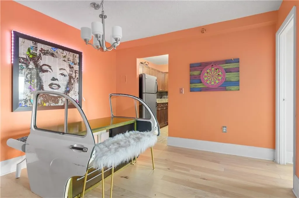 The unit has a separate dining room to enjoy gourmet meals prepared at home or takeout from one of the many Buckhead restaurants to choose from.