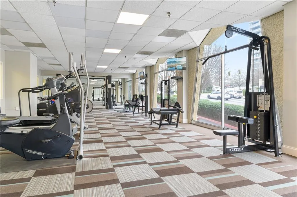 Who needs a gym membership when there is one in the building?