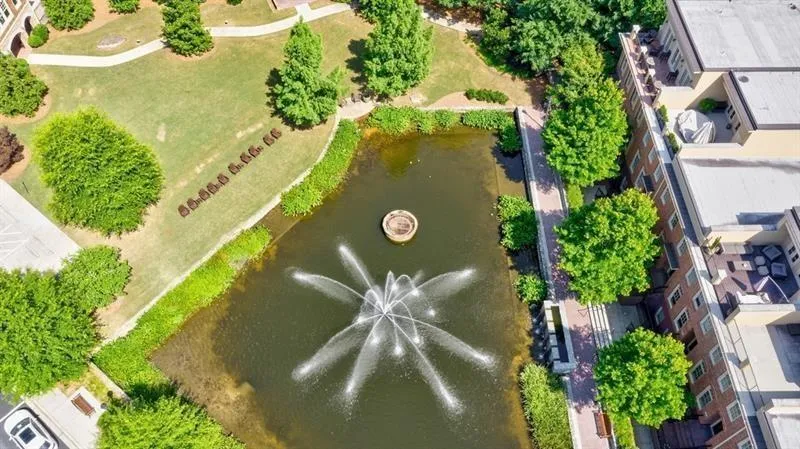 Bird's eye view of a large body of water