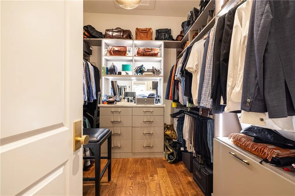 Custom built his closet