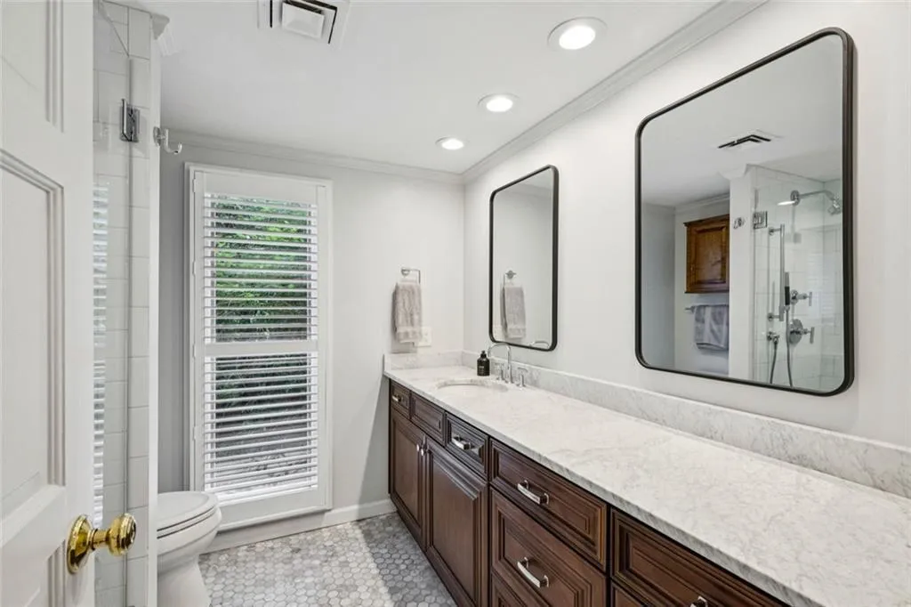 Primary bathroom with shower...