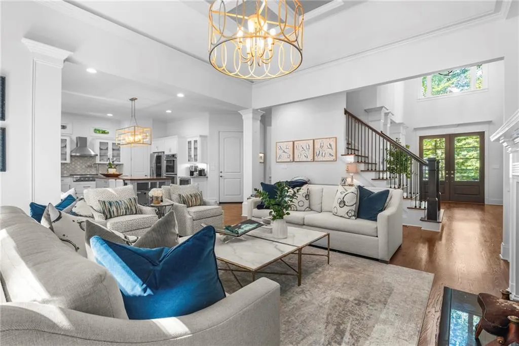 Family room with open view to the foyer Family room with open view to the foyer