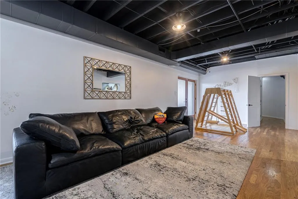 Living room featuring hardwood / wood-style floors