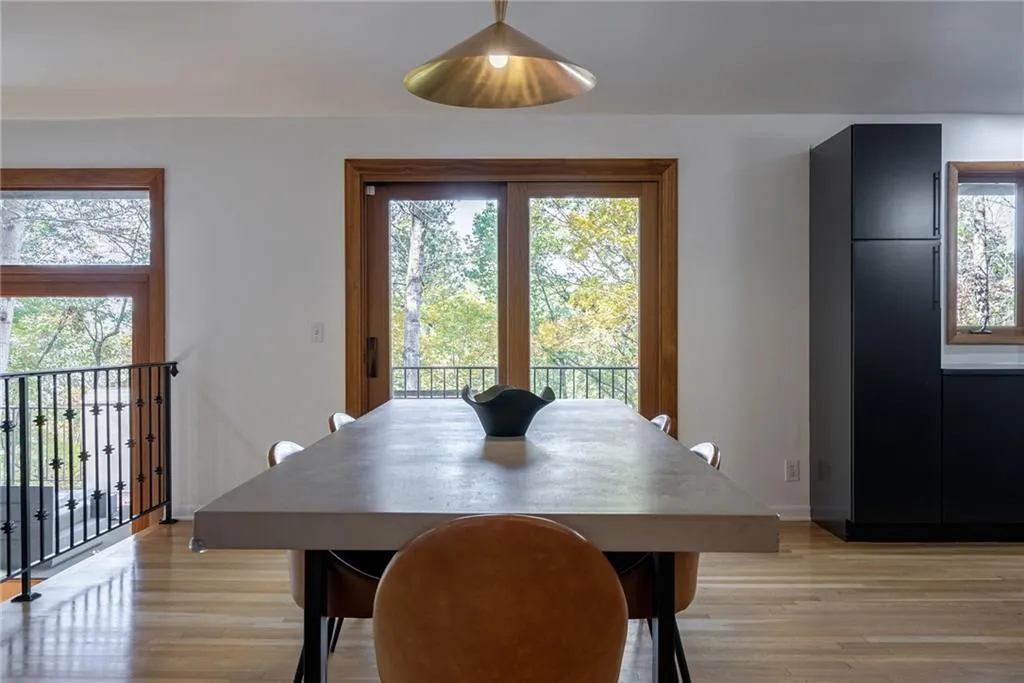 Dining area featuring light hardwood / wood-style flooring