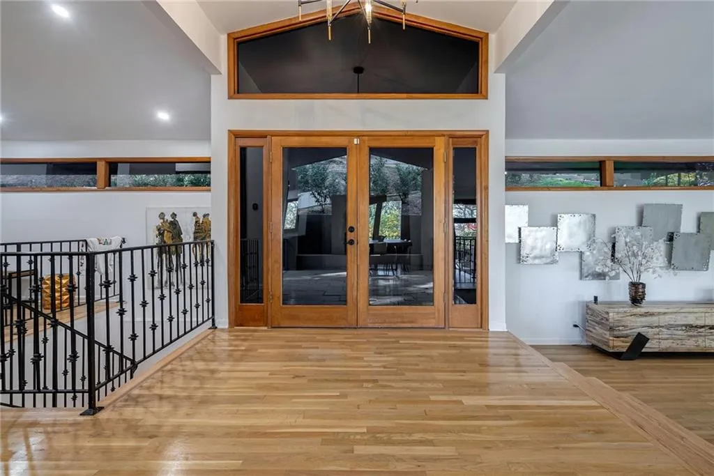 Entrance to property featuring french doors
