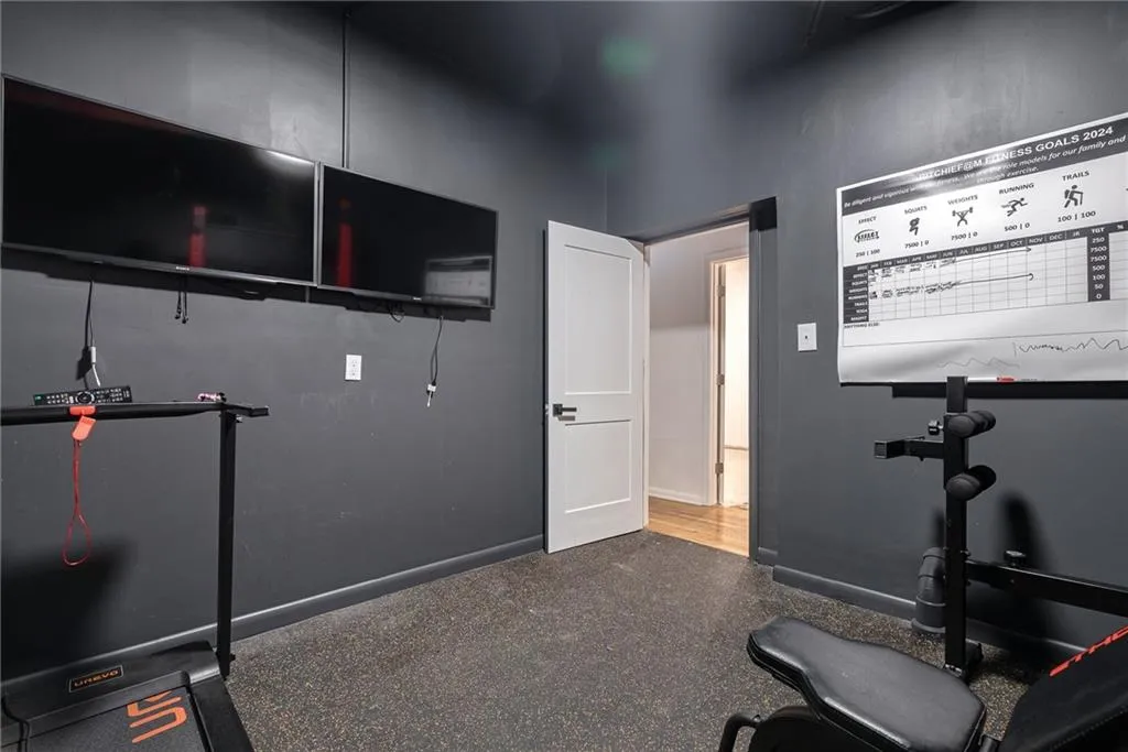 View of workout area