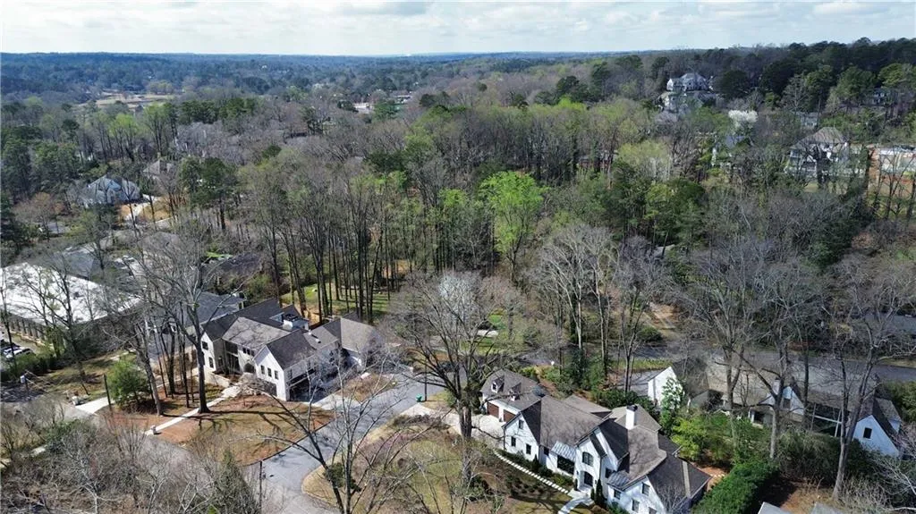 Aerial view of residential area