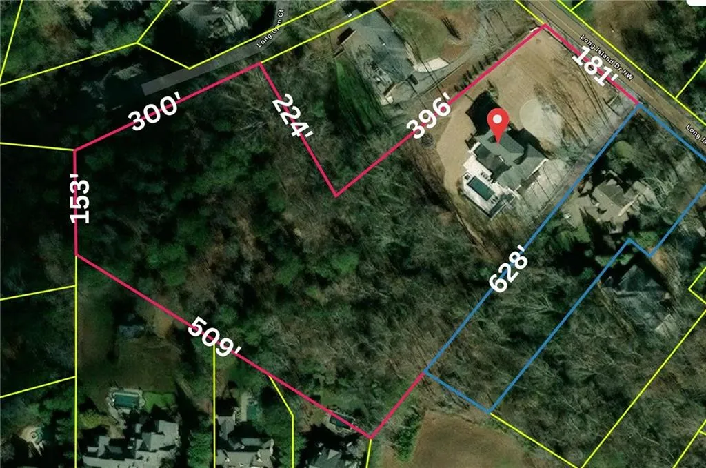 This image is approximate boundary lines and dimensions of property
