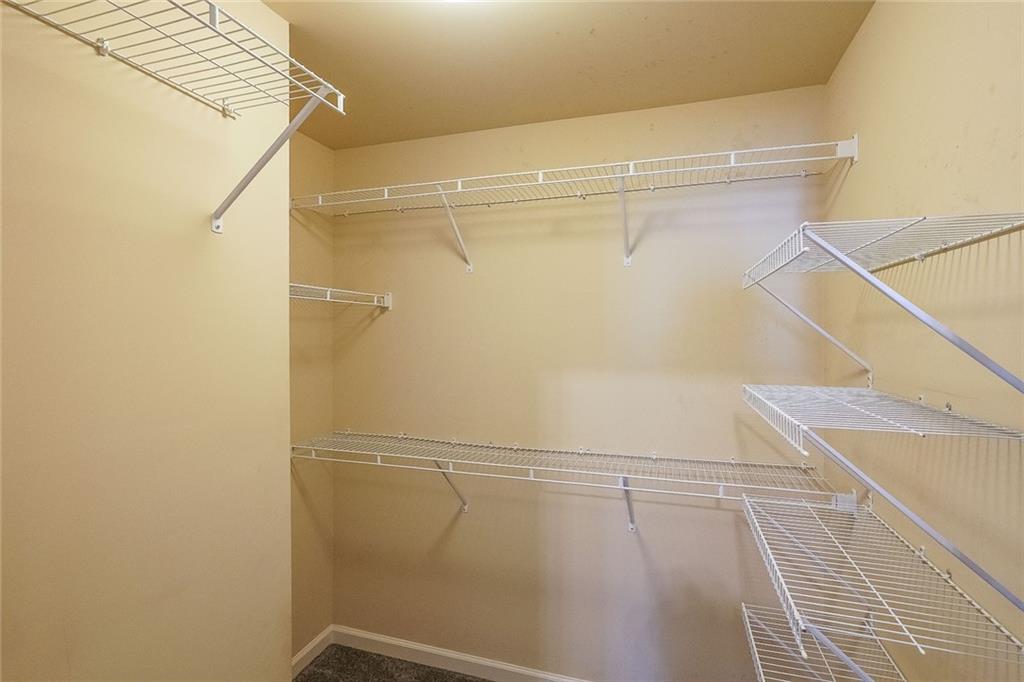 Walk in closet with carpet flooring