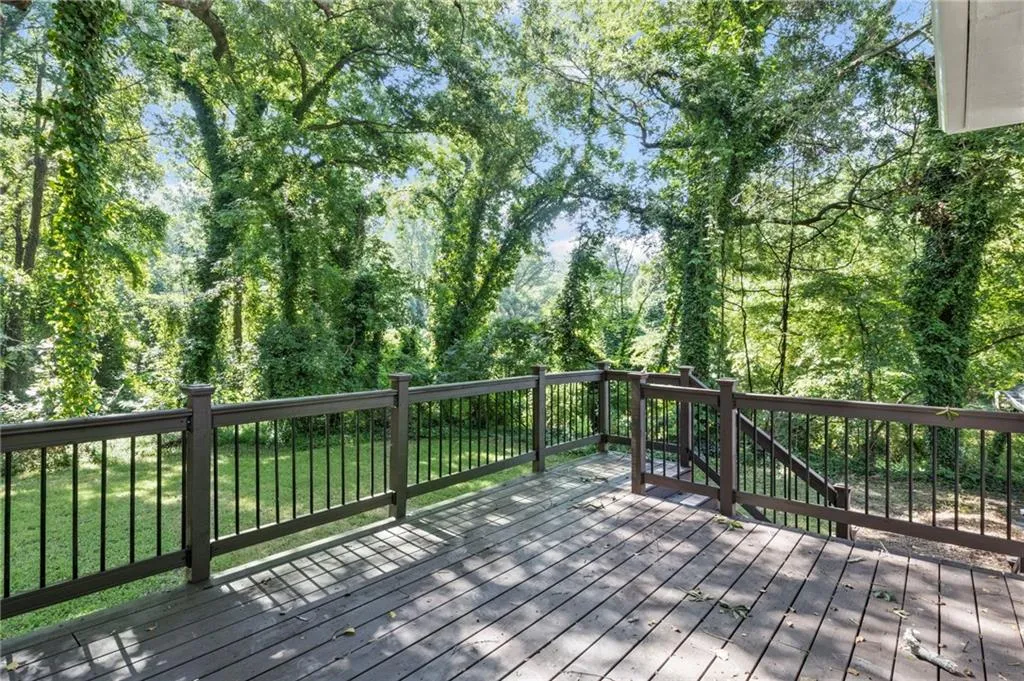 View of wooden deck
