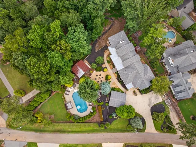 Aerial shot of property.