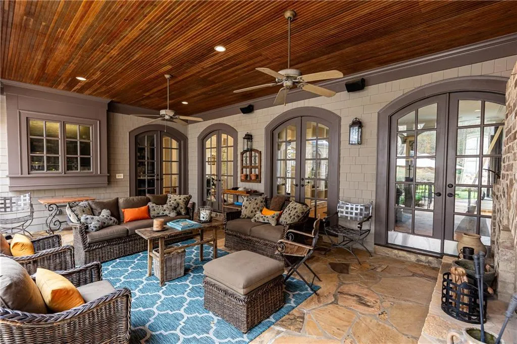 Covered Patio with fireplace