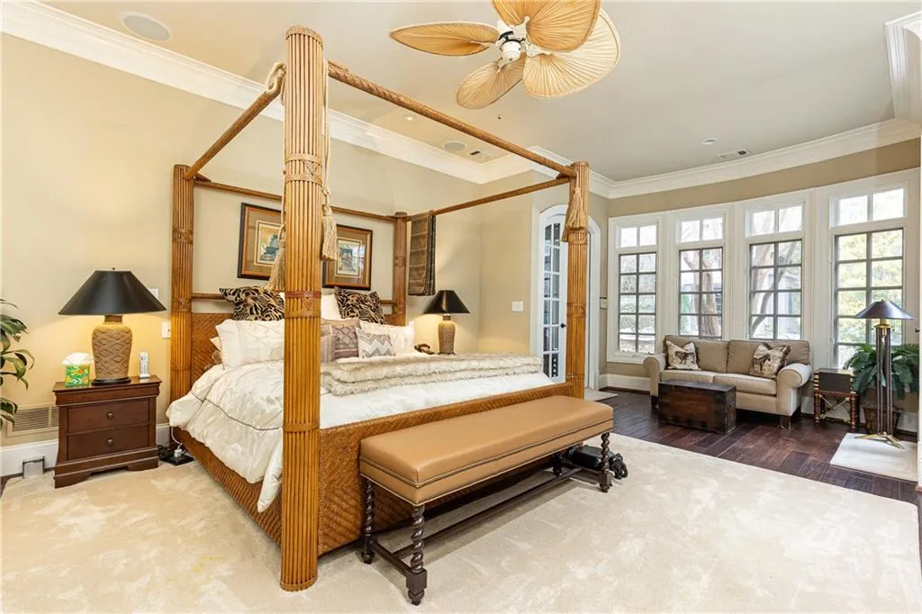Primary Bedroom on main with Sitting Area.