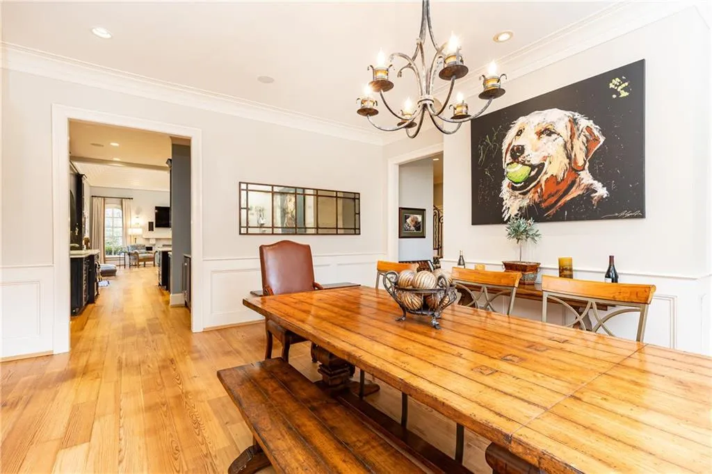 Formal Dining Room looking past Butler's Pantry to Kitchen.