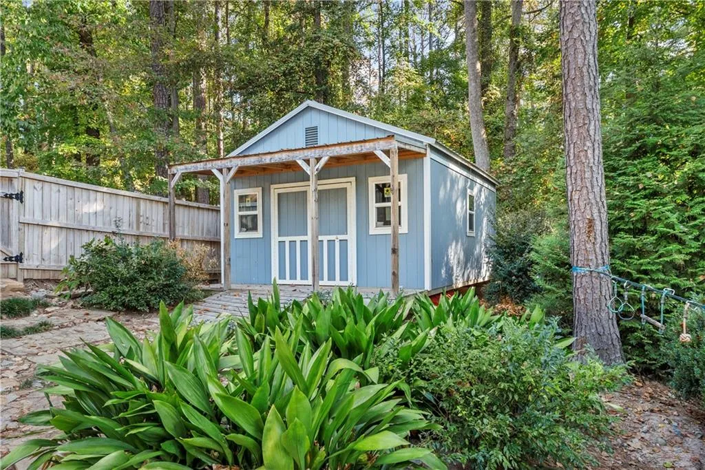 two storage sheds