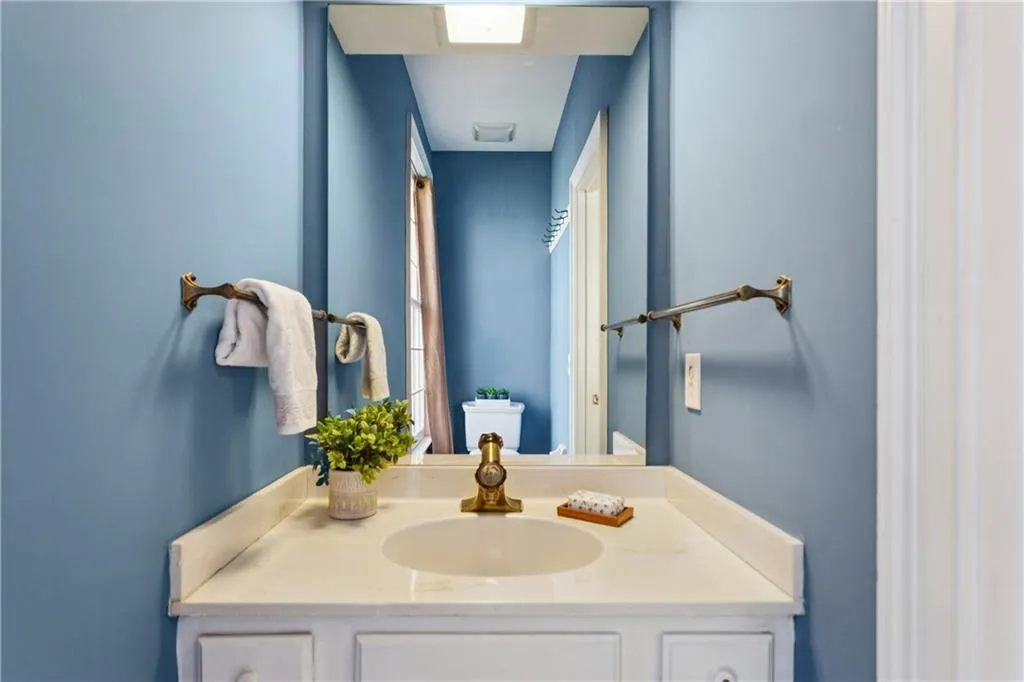 One of 2 half baths on the main level