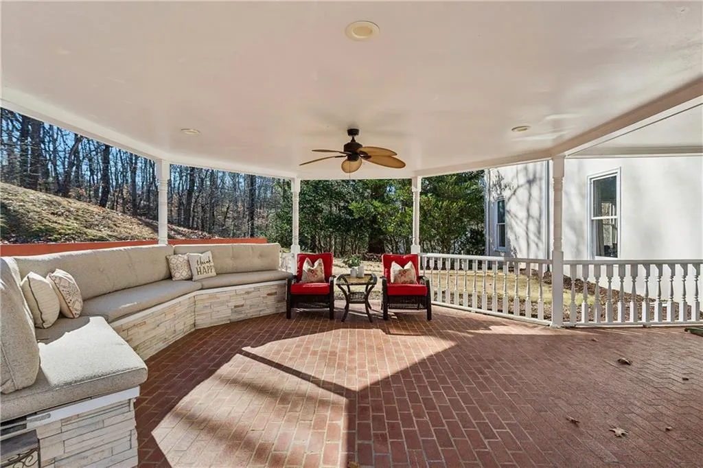 Back covered patio - private and perfect for entertaining or relaxing