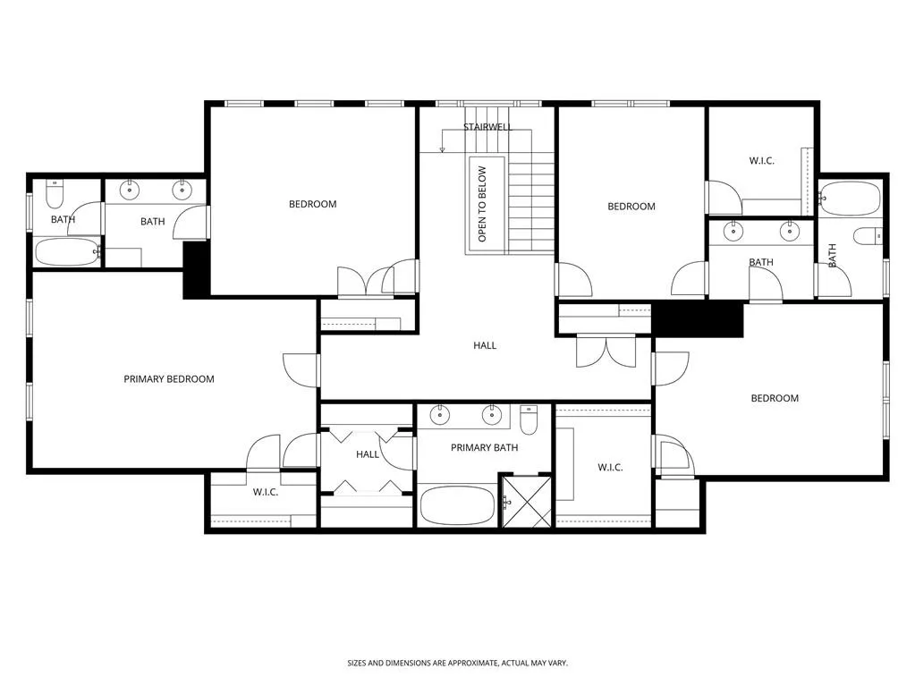 Upper level floorplan