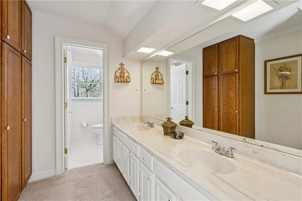 Guest bathroom with double vanity
