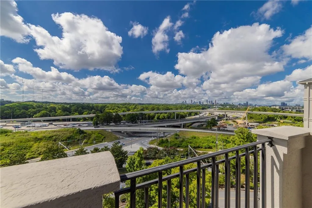 Balcony with a city view