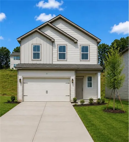 Contemporary two-story exterior with horizontal siding and vertical board and batten accents