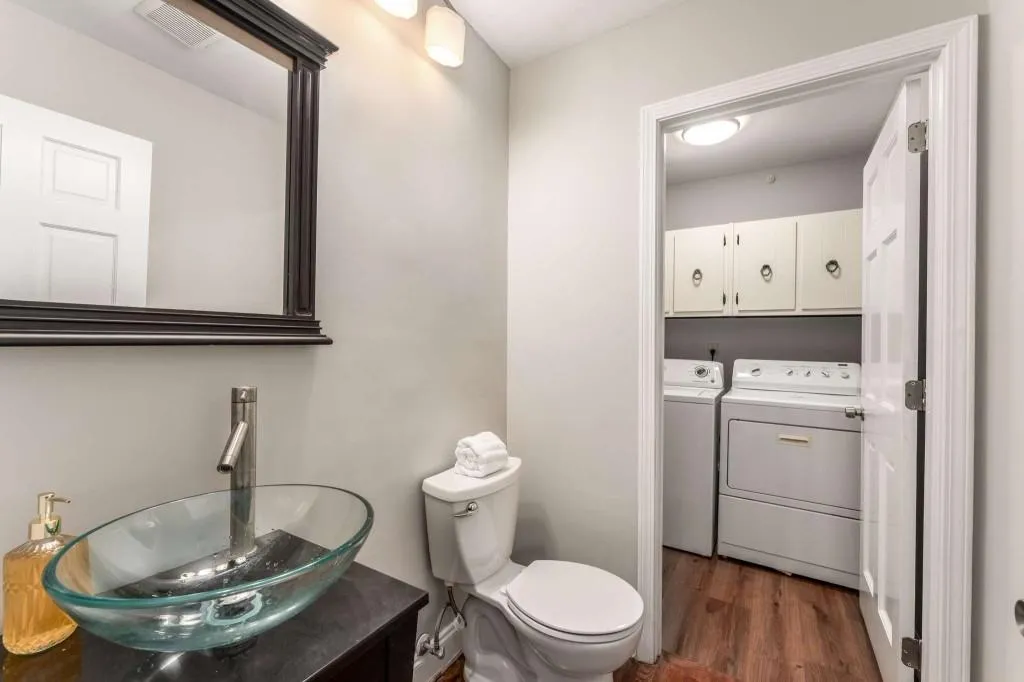 half bath with laundry room on main level
